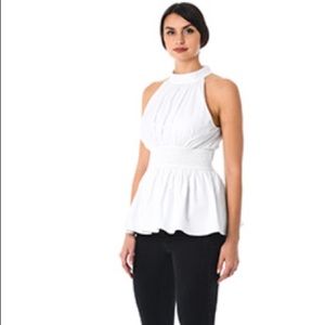 Curry White flare babydoll shirt custom size 34